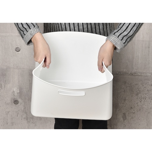 1386 やわらかBOX/スリム浅型 ホワイト 179×259×120【138679】