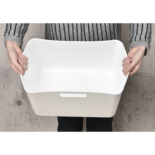 1386 やわらかBOX/スリム浅型 ホワイト 179×259×120【138679】