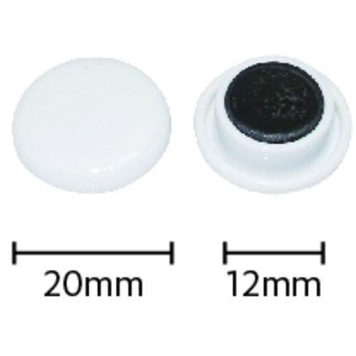 mitsuya カラーマグネット20mm 白12個【BX2-CM20WH】