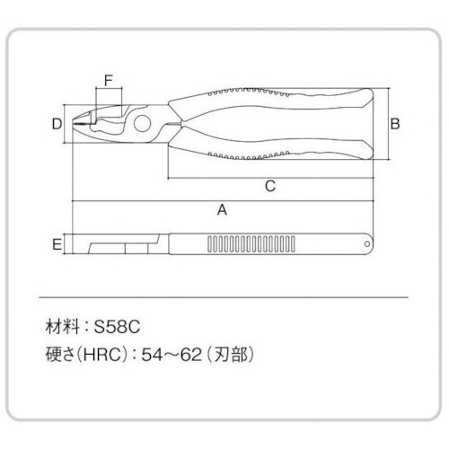 スリーピークス 電工Fペンチ 165mm【DF-165】