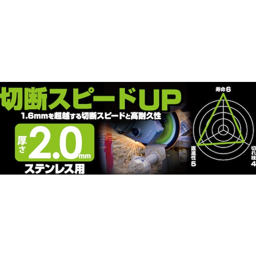 モトユキ グローバルソーガチギレ切断砥石 105×2.0×15 46Q 12枚入り【GAT-105-2.0(12P)】