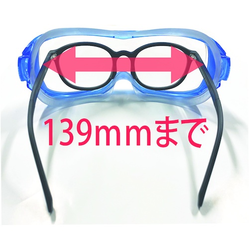 リケン 防曇ゴグル型保護メガネ(男女兼用小顔用)【RC-01B G VF-P】