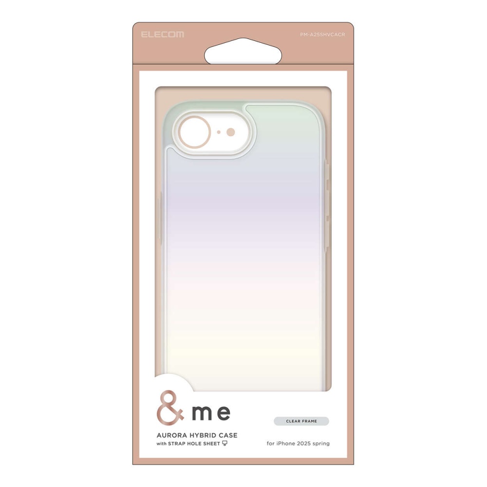 iPhone 16e &me ハイブリッドケース オーロラ【PM-A25SHVCACR】