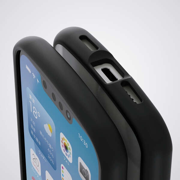 iPhone 16e TOUGH SLIM LITE ケース フレームカラー リング付【PM-A25STSLFCRBK】