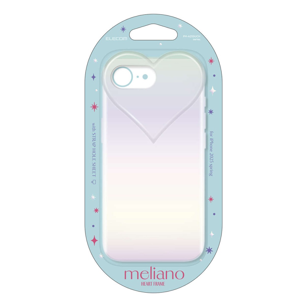 iPhone 16e ソフトケース ハートフレーム【PM-A25SUCHACR】