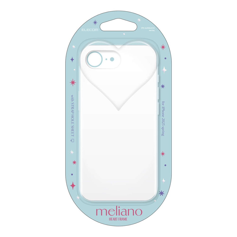 iPhone 16e ソフトケース ハートフレーム【PM-A25SUCHCR】