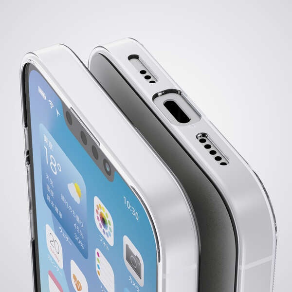iPhone 16e ソフトケース メタルステッカー付【PM-A25SUCTCR】