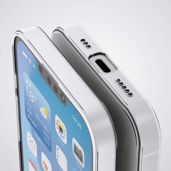 iPhone 16e ソフトケース 極限 メタルステッカー付【PM-A25SUCTKCR】