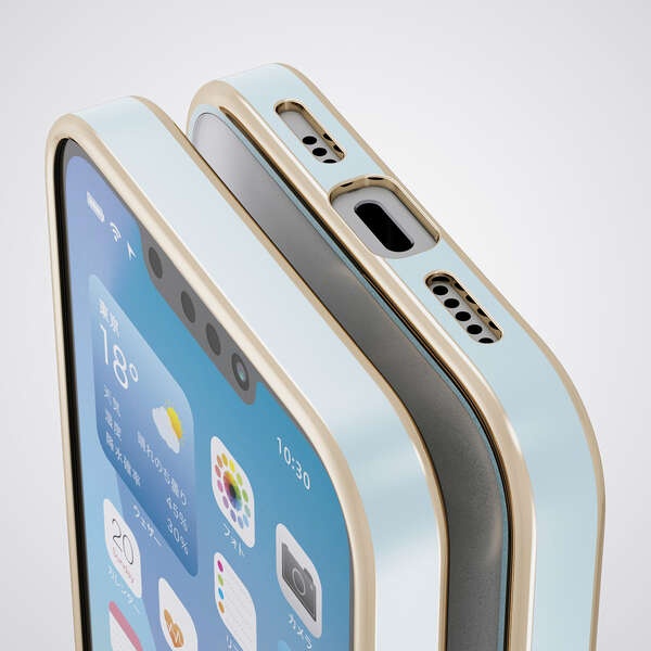 iPhone 16e &me ソフトケース メタリックライン【PM-A25SUCTMLBU】