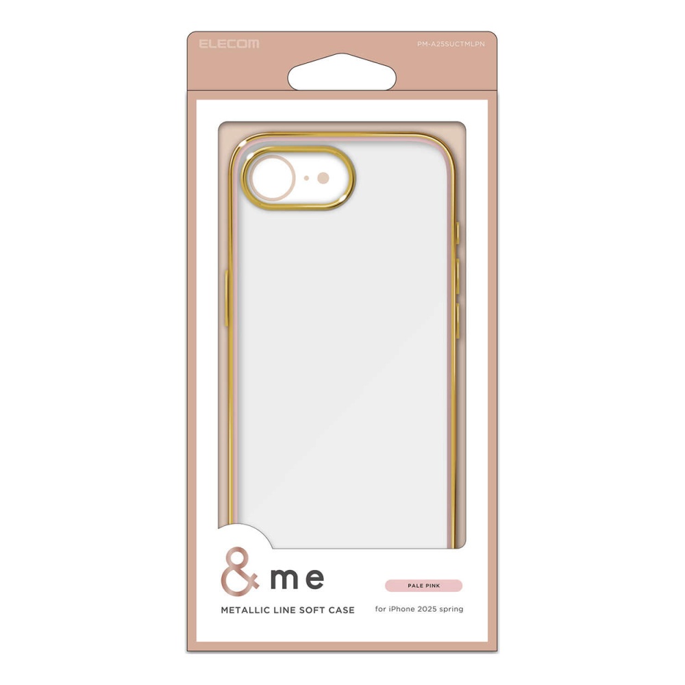 iPhone 16e &me ソフトケース メタリックライン【PM-A25SUCTMLPN】