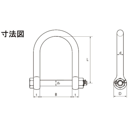 TAIYO メガマウスシャックル 電気 1t(1013440)【MMS-1EP】