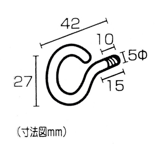 WAKI ダボフック 5×27mm【ML698】
