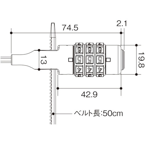 WAKI ステンベルト錠【IB-155】