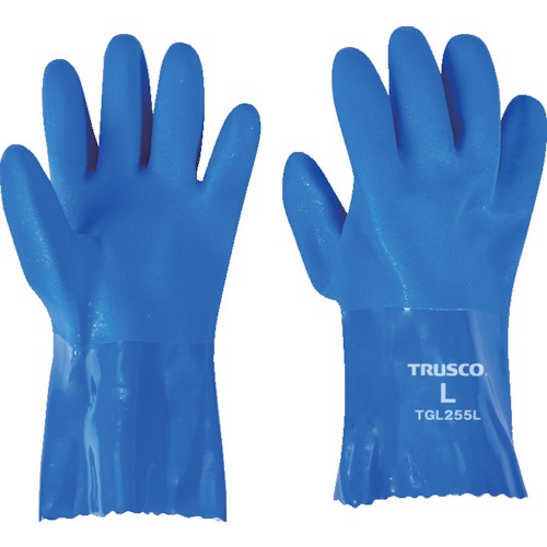 TRUSCO 耐油ビニール手袋1.2mm厚 Lサイズ 左手用 10枚入【TGL255L-10L】
