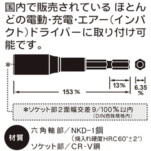 ベストツール KOSEI ロングソケットビット 19mm【BDS-19L】