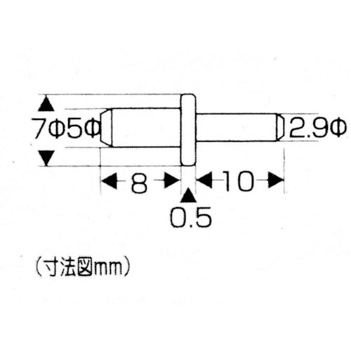 WAKI 差込ダボ クローム 3×5mm【ML523】