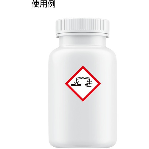 TRUSCO GHSラベル標識 腐食性 40×40mm 5枚入 PET【GHS40-C】