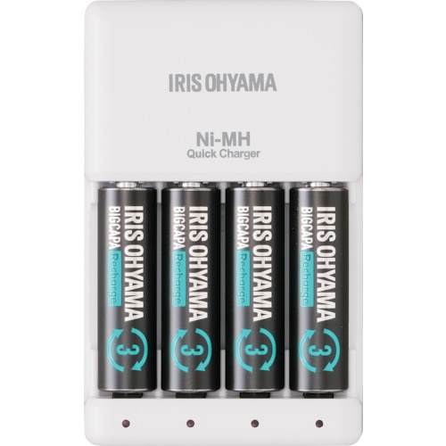 IRIS 578040 ビックキャパ リチャージ 急速充電器セット 単3型4個付【BCR-SQC3MH/4S】