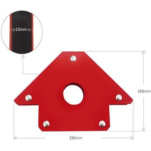 セーフラン 溶接マグネットホルダー Mサイズ 156x103x厚さ15mm 吸着力約22kg【J2444-M】