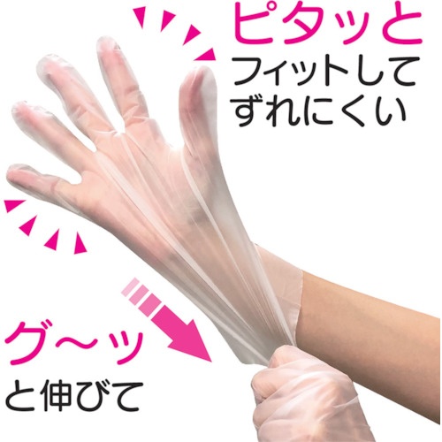 竹虎 使い捨て手袋 ピレンワイプフィット S 100枚入【82002】