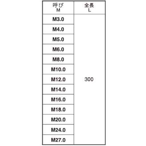 SUNCO ECO-BS寸切 M5X300 (1本入)【C1-01-00C0-0050-0000-00】
