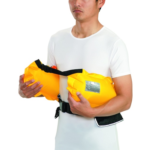 OCEANLIFE 手動膨張式ウエストタイプ 小型船舶用ライフジャケット ブラック TYPE A【WR-3-BK】