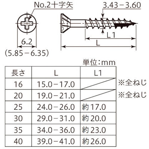 YAHATA カラースリムねじ アーモンド 3.5X35 (16入り)【4979874100382】