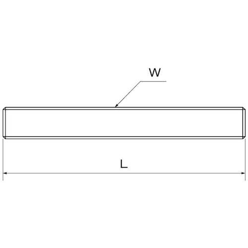 SUNCO ユニクロ 寸切ボルト(定尺) W1/4 X285 (1本入)【C1-00-0002-8020-0000-01】