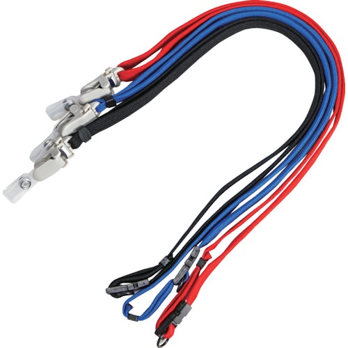 TRUSCO 脱着式名札用ストラップ 青【TND-S-B】