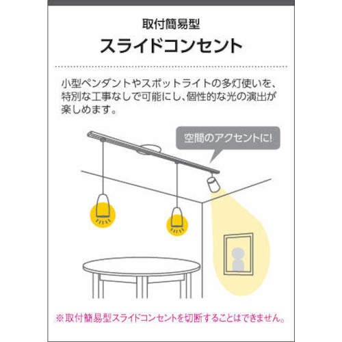 コイズミ 住宅・店舗用照明 スライドコンセント 1000 黒【AE42175E】