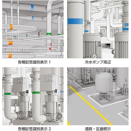 TRUSCO 配管識別テープ グレー(N6.5)50MM幅X1M【RAH-520S】