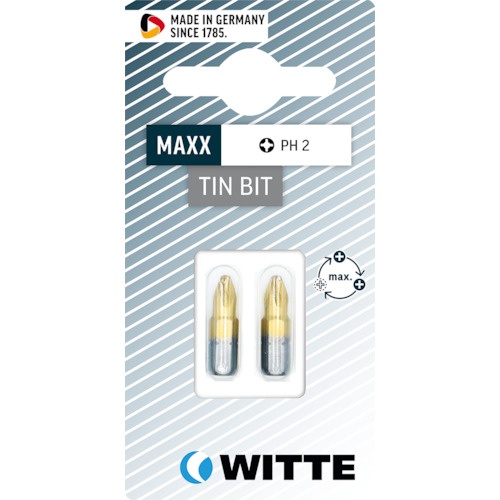 Witte チタンコーティングビット +1×25mm(2本入り)【27324】