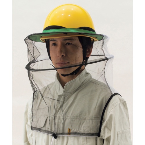 トーヨーセフティ ヘルメット取付式防蜂ネット【NO.91DX】