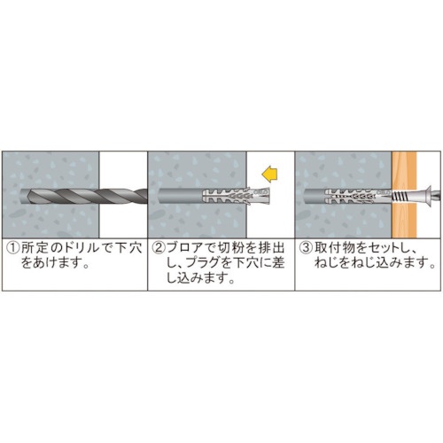 WAKAI コンクリットプラグ F-8 8×40 箱入(80本入)【7305082】