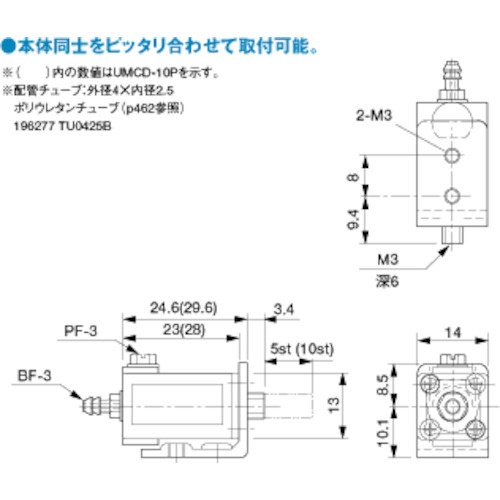 アインツ マイクロミニシリンダー・スリム型【UMCD-10P】