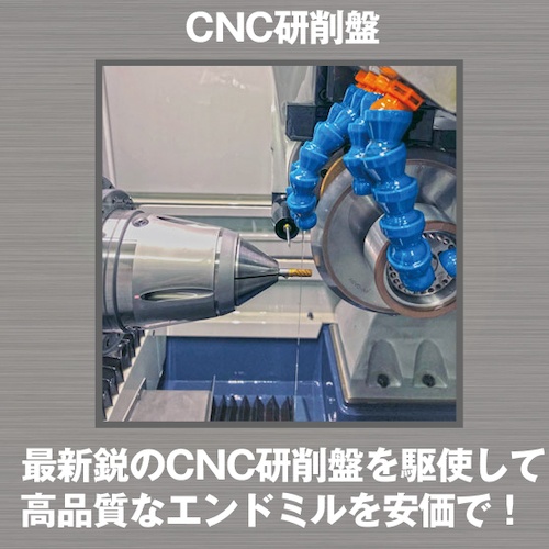TRUSCO エンドミル 超硬ロングネックスクエアエンドミル2枚刃Φ0.5X8【AC40-TLNE2005-8】