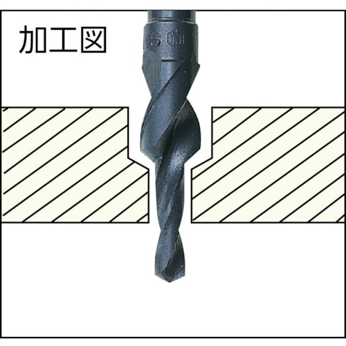 TRUSCO 段付ドリル 皿小ねじ用 M4【TSSMM4A】