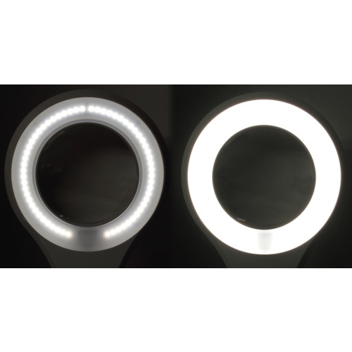 SK アーム式LED拡大鏡 無段階調光機能付 2倍 Φ116mm【LS2-125AD】