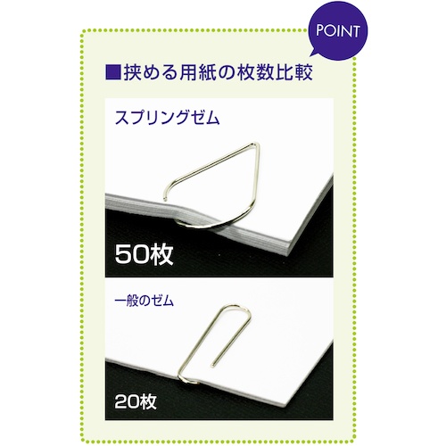 VELOS スプリングゼムクリップ 50本入り【SG-3350】