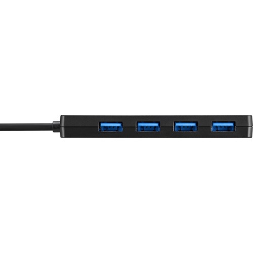 BUFFALO USB3.0 バスパワーハブ 4ポート ケーブル収納 ブラック【BSH4U130U3BK】