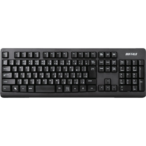 BUFFALO 無線2.4GHz フルキーボード ブラック【BSKBW120BK】