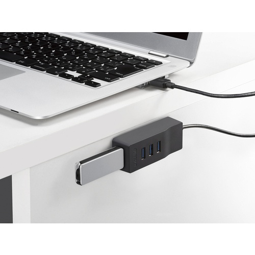 BUFFALO USB3.0 上挿し 4ポートセルフパワーハブ マグネット付き ブラック【BSH4A310U3BK】