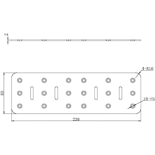 TRUSCO 2x4サポート 黒粉体塗装 帯金物【24S-82BK】