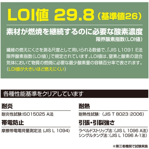 HOOH 難燃溶接服 F ネイビー【420-F-1】