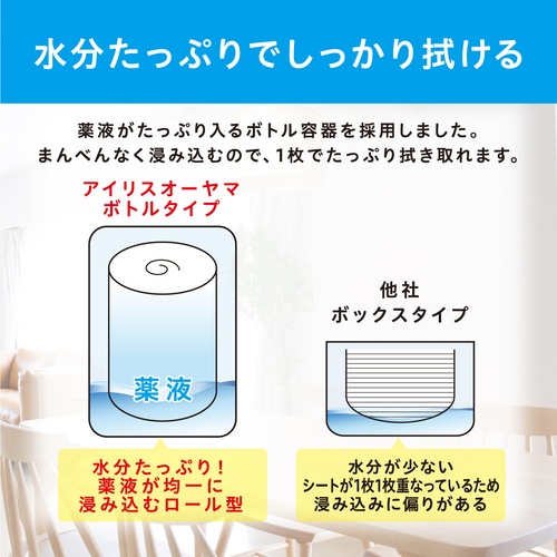 IRIS 288654 除菌ができるウエットティッシュ 詰め替え用 ノンアルコールタイプ 100枚【WTT-100N】
