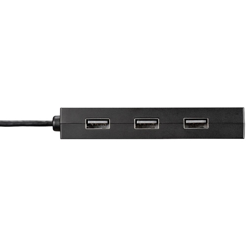 BUFFALO タブレット・スマホ用 USB2.0 4ポートハブ 変換コネクター付き ブラック【BSH4UMB04BK】