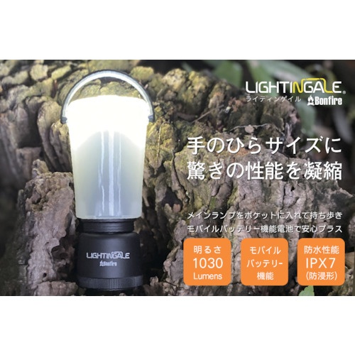 ライティンゲイル LEDミニランタンBonfire+2600mAh充電池【LTG1004-26】