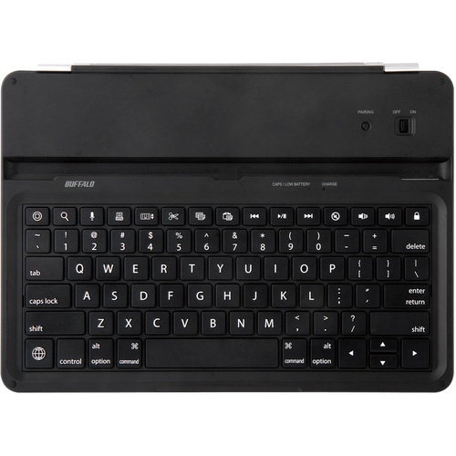 BUFFALO iPad Air用 Bluetooth3.0対応 キーボード ケース一体型 ブラック【BSKBB25BK】