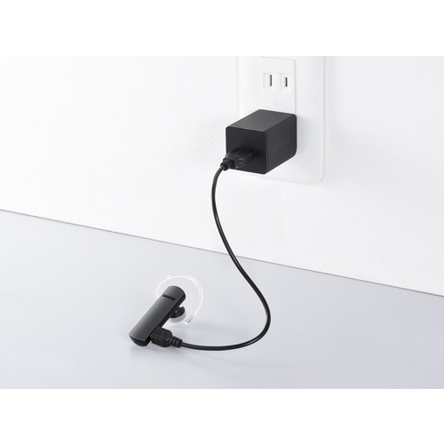 BUFFALO Bluetooth4.1対応 片耳ヘッドセット ブラック【BSHSBE200BK】