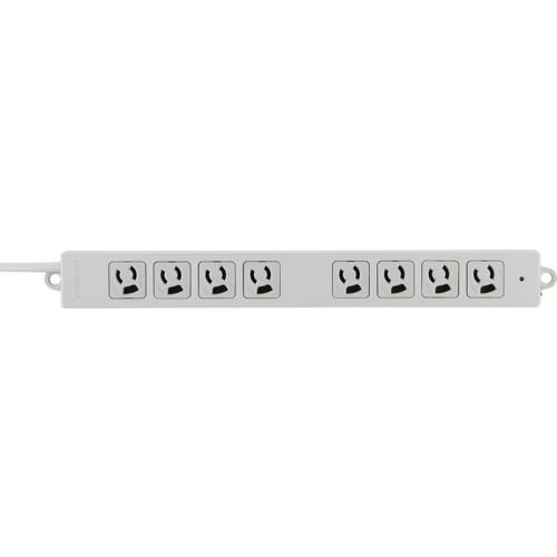 BUFFALO 3ピン式電源タップ 2重構造 雷サージ&ランプ付 8個口/5m ライトグレー【BTKPLMJT3850LG】
